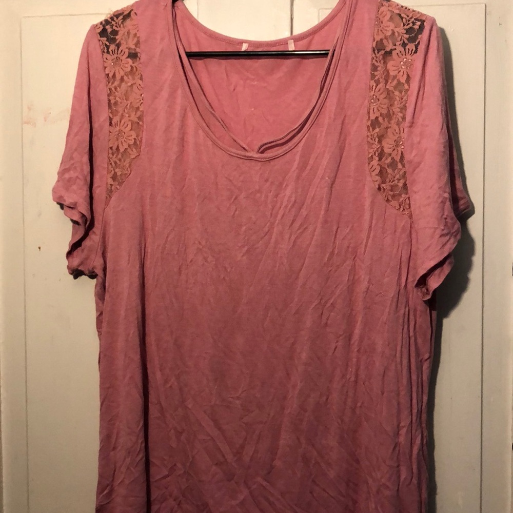 Pink top with lace